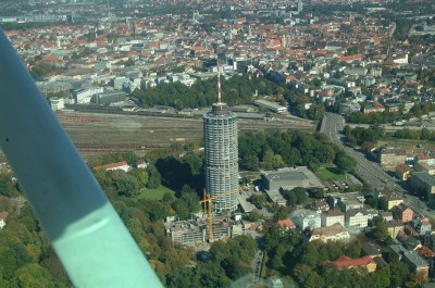 Stadt-Rundflug Augsburg - Hotelturm Dorinth Augsburg