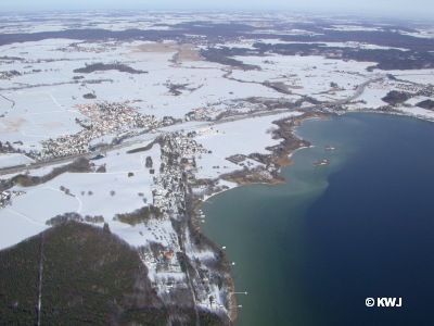 Foto: Luftbild Eching am Ammersee im Winter