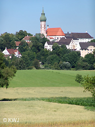 Ammersee-Urlaub: Kloster Andechs in der Ammersee-Region.