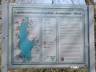 Ammersee. Klick vergrößert. Landschaftsschutzgebiet Ammersee-West