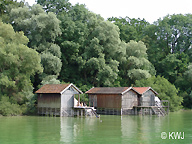 Bootshäuser bei Herrsching am Ammersee